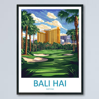 Bali Hai Golf Club Travel Print Bali Hai Wall Decor Las Vegas Golf Art Bali Hai Golf Wall Art Nevada Poster Gift for Golf Enthusiasts Poster