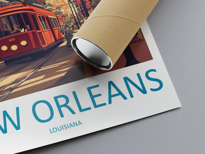 New Orleans French Quarter Travel Print French Quarter Wall Decor Louisiana French Quarter Art New Orleans Wall Art Poster Gift Jazz Lovers