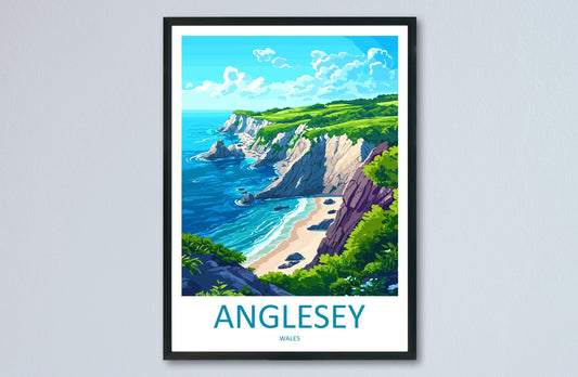Anglesey Travel Print Wall Art Anglesey Wall Hanging Home Decoration Anglesey Gift Art Lovers Wall Art Print Art Anglesey Print Anglesey Art