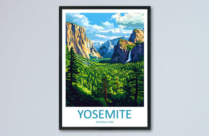 Yosemite Valley National Park Travel Print Wall Art Yosemite Valley Wall Hanging Home Décor Yosemite Valley Gift Art Lovers California Art