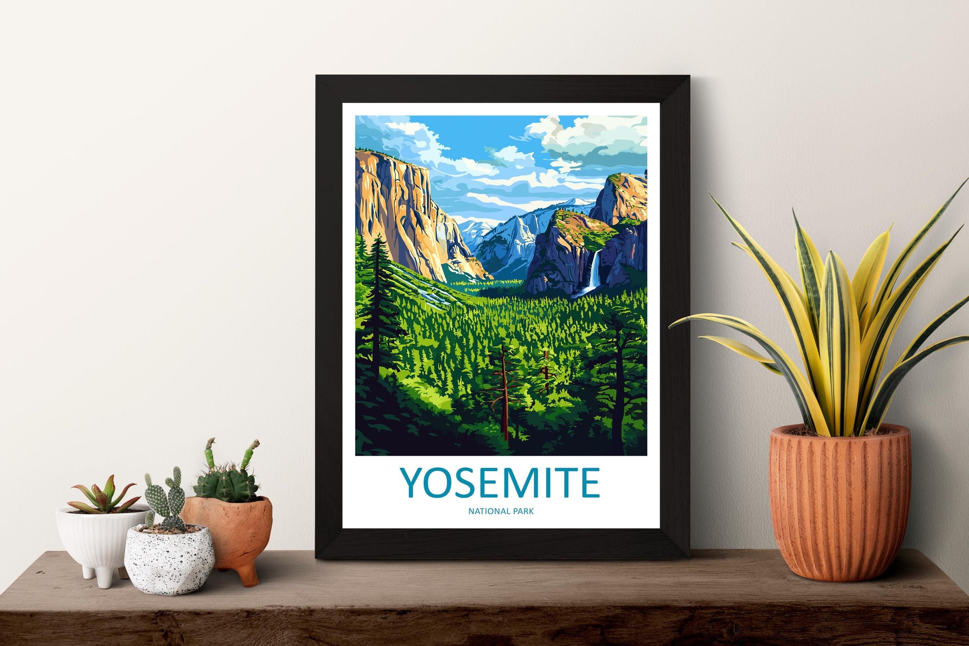 Yosemite Valley National Park Travel Print Wall Art Yosemite Valley Wall Hanging Home Décor Yosemite Valley Gift Art Lovers California Art