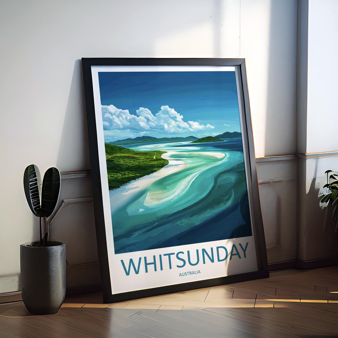 Whitsunday Travel Print Wall Art Whitsunday Wall Hanging Home Décor Whitsunday Gift Art Lovers Wall Art Australia Travel Print Whitsunday