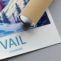 Vail Ski Resort Travel Print Wall Art Vail Ski Resort Wall Hanging Home Décor Vail Gift Art Lovers Ski Art Lover Gift Vail Print Skiing