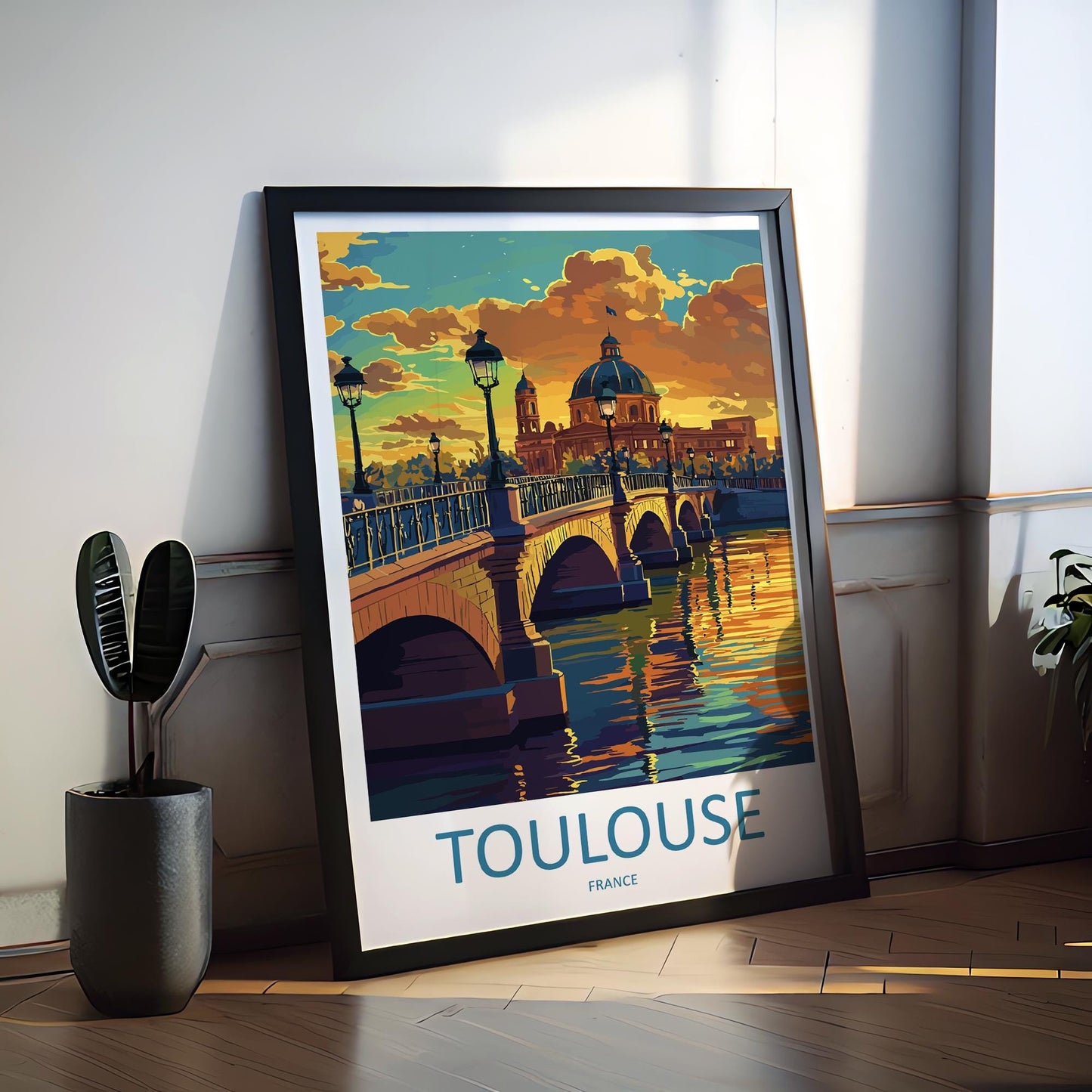 Toulouse Travel Print Wall Art Toulouse Wall Hanging Home Decoration Toulouse France Gift Art Lovers Wall Art Print Art Toulouse Travel Art