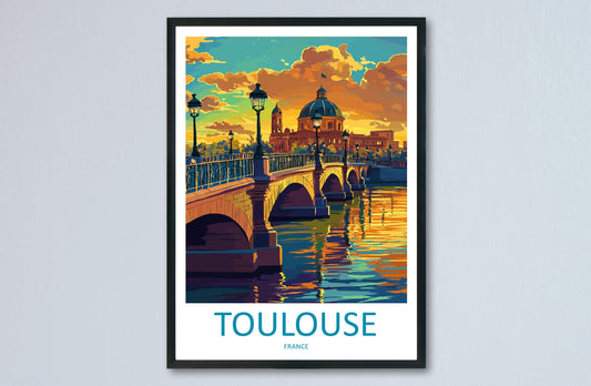 Toulouse Travel Print Wall Art Toulouse Wall Hanging Home Decoration Toulouse France Gift Art Lovers Wall Art Print Art Toulouse Travel Art