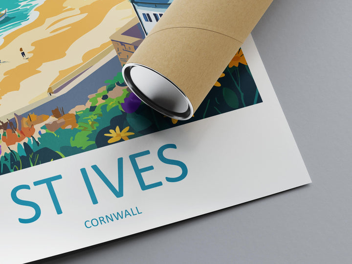 St Ives Travel Print Wall Art St Ives Wall Hanging Home Décor St Ives Gift Art Lovers Cornwall Art Lover Gift
