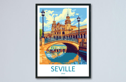 Seville Travel Print Wall Art Seville Wall Hanging Home Décor Seville Gift Art Lovers Spain Art Lover Gift Seville Print Spain Wall Art Deco