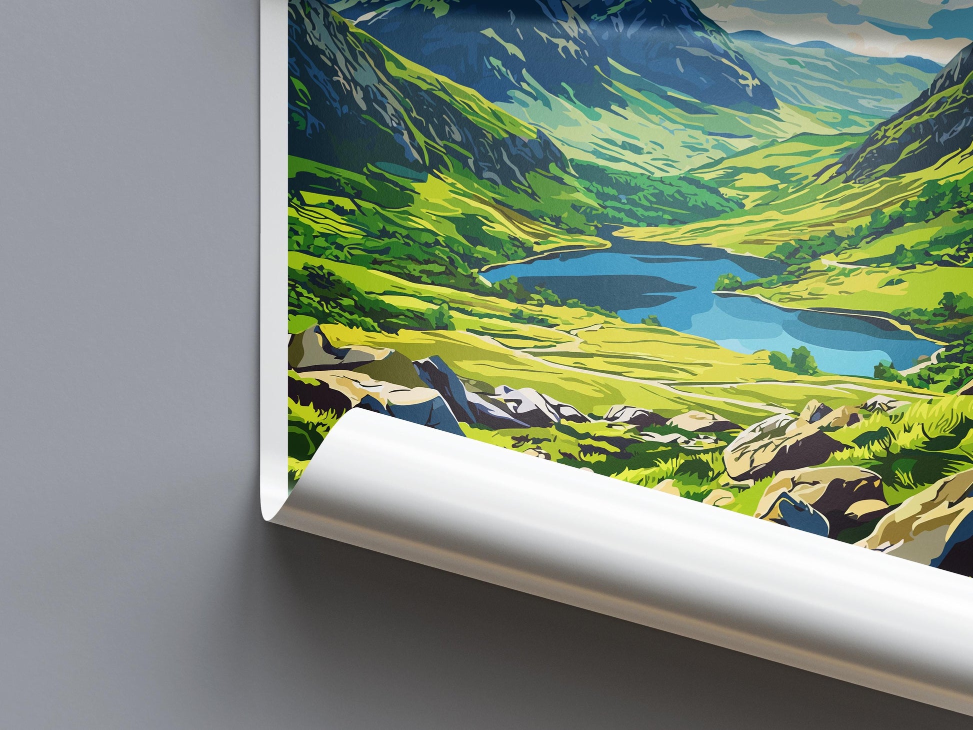 Scafell Pike Travel Print Wall Art Scafell Pike Wall Hanging Home Décor Scafell Pike Gift Art Lovers England Art Lover Gift Scafell Pike