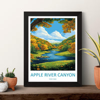 Apple River Canyon State Park Travel Print Apple River Wall Decor Illinois Apple River Art Apple River Wall Art Poster Gift Nature Lovers