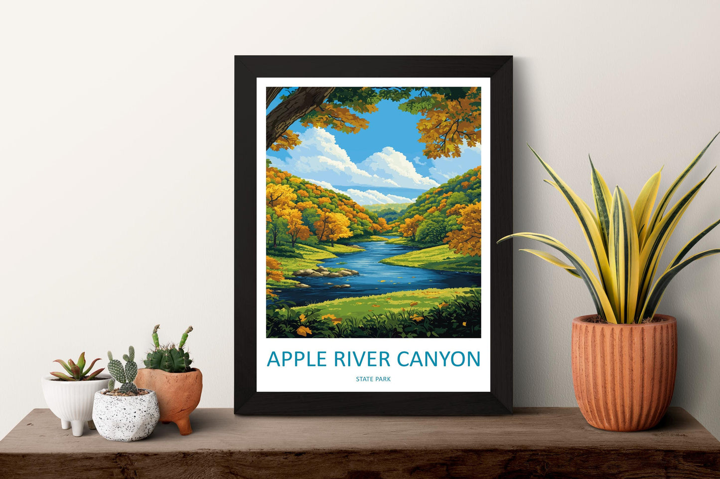 Apple River Canyon State Park Travel Print Apple River Wall Decor Illinois Apple River Art Apple River Wall Art Poster Gift Nature Lovers