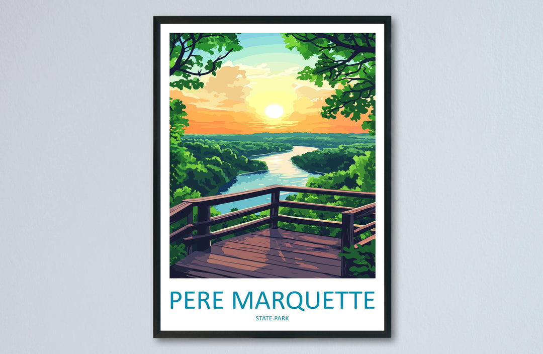 Pere Marquette State Park Travel Print Pere Marquette Wall Decor Illinois Pere Marquette Art Pere Marquette Wall Art Poster Gift Poster