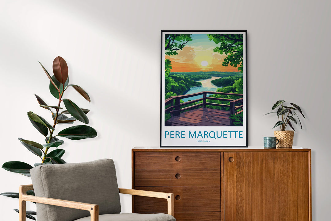 Pere Marquette State Park Travel Print Pere Marquette Wall Decor Illinois Pere Marquette Art Pere Marquette Wall Art Poster Gift Poster