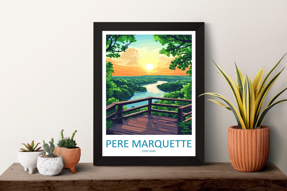 Pere Marquette State Park Travel Print Pere Marquette Wall Decor Illinois Pere Marquette Art Pere Marquette Wall Art Poster Gift Poster