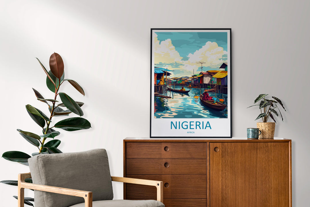 Nigeria Travel Print Nigeria Wall Decor Nigeria Art Nigeria Wall Art Africa Poster Gift for Cultural and Nature Lovers