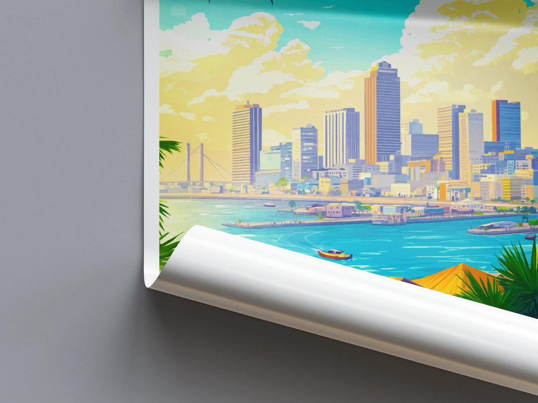 Lagos Nigeria Travel Print Lagos Wall Decor Nigeria Lagos Art Lagos Wall Art Africa Poster Gift for City Lagos Nigeria Travel Print Africa