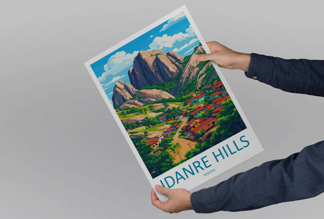 Idanre Hills Travel Print Idanre Hills Wall Decor Nigeria Idanre Hills Art Idanre Hills Wall Art Africa Poster Nigeria Africa Print Idanre