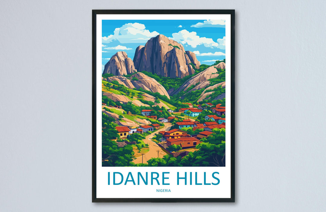 Idanre Hills Travel Print Idanre Hills Wall Decor Nigeria Idanre Hills Art Idanre Hills Wall Art Africa Poster Nigeria Africa Print Idanre