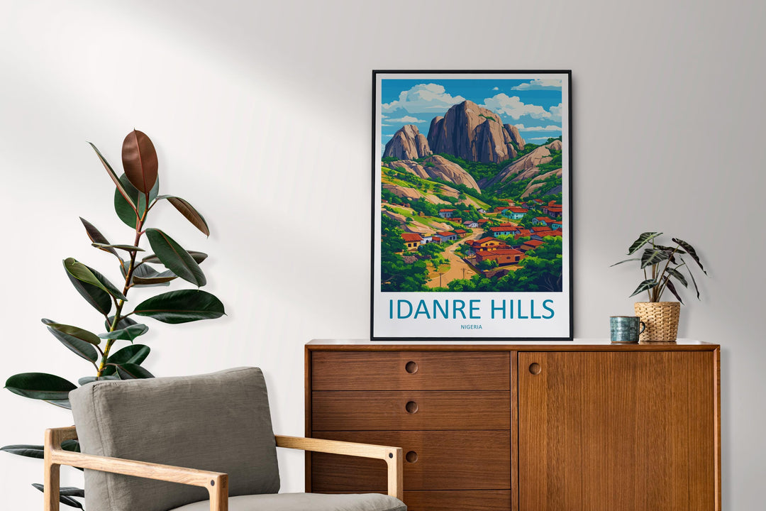 Idanre Hills Travel Print Idanre Hills Wall Decor Nigeria Idanre Hills Art Idanre Hills Wall Art Africa Poster Nigeria Africa Print Idanre