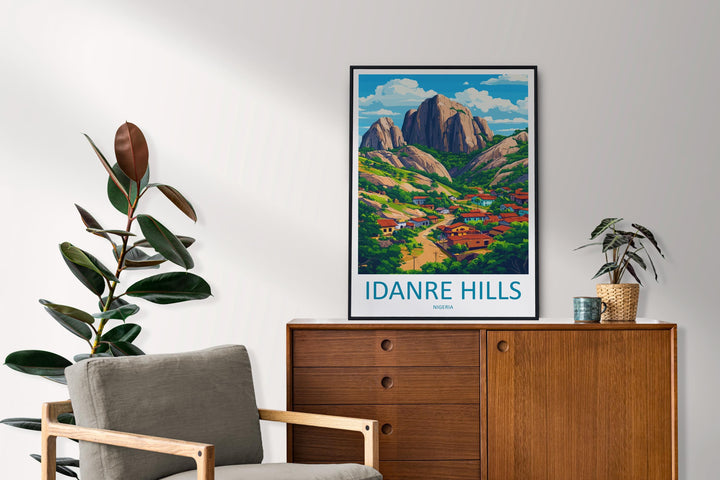 Idanre Hills Travel Print Idanre Hills Wall Decor Nigeria Idanre Hills Art Idanre Hills Wall Art Africa Poster Nigeria Africa Print Idanre