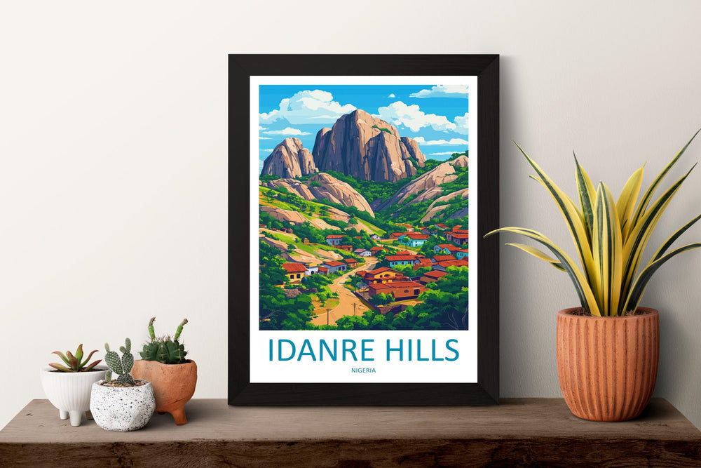 Idanre Hills Travel Print Idanre Hills Wall Decor Nigeria Idanre Hills Art Idanre Hills Wall Art Africa Poster Nigeria Africa Print Idanre