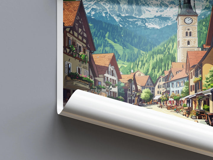Mittenwald Travel Print Mittenwald Wall Decor Germany Mittenwald Art Mittenwald Wall Art Bavarian Alps Poster Gift Mittenwald Poster Bavaria
