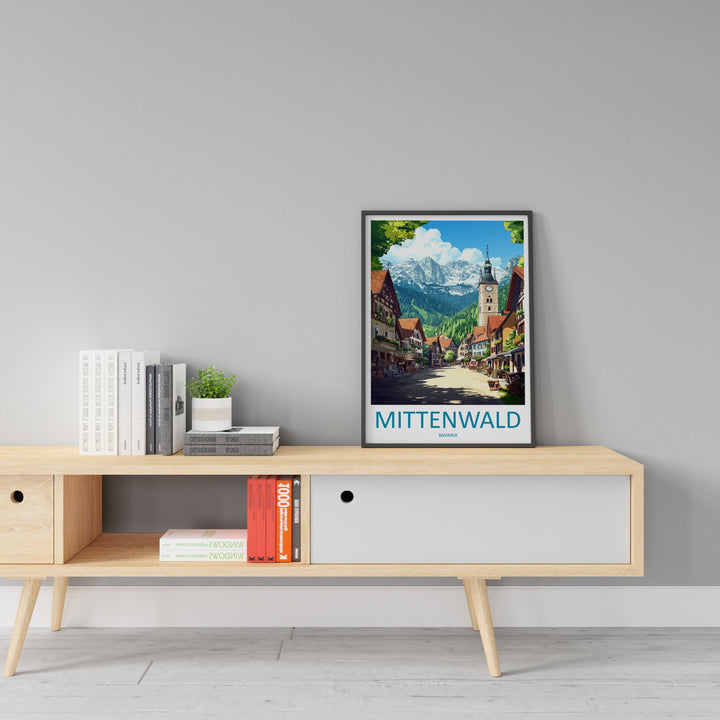 Mittenwald Travel Print Mittenwald Wall Decor Germany Mittenwald Art Mittenwald Wall Art Bavarian Alps Poster Gift Mittenwald Poster Bavaria