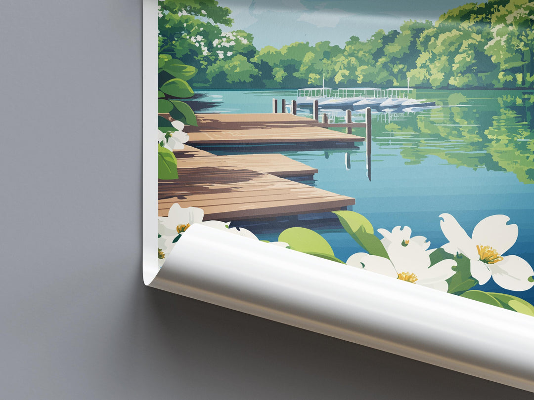 Chain O’Lakes State Park Travel Print Chain O’Lakes Wall Decor Illinois Chain O’Lakes Art Chain O’Lakes Wall Art Illinois Poster Gift