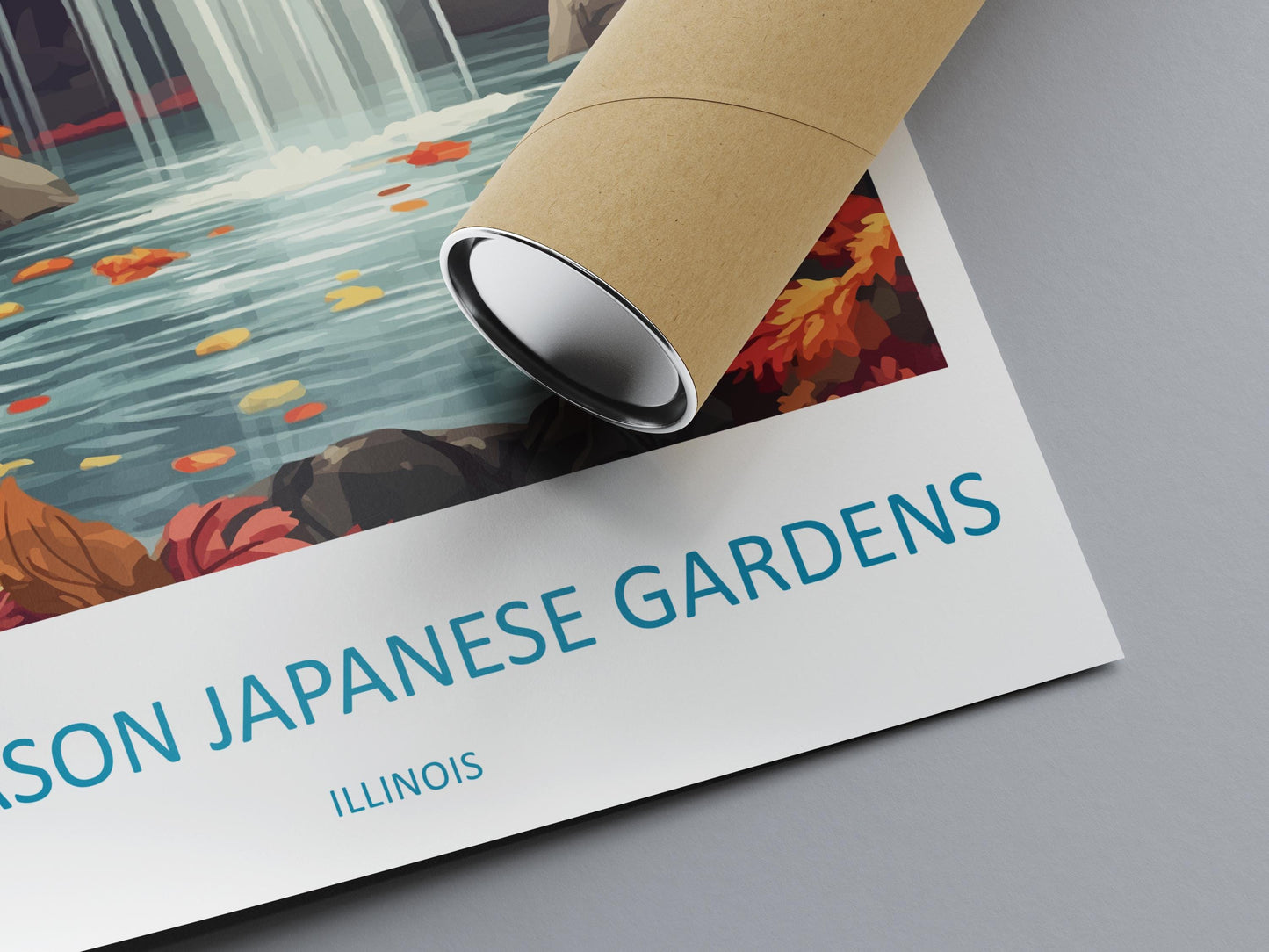 Anderson Japanese Gardens Travel Print Anderson Gardens Wall Decor Illinois Anderson Gardens Art Anderson Japanese Gardens Wall Art Poster