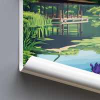 Anderson Japanese Gardens Travel Print Anderson Gardens Wall Decor Illinois Anderson Gardens Art Anderson Japanese Gardens Wall Art Poster