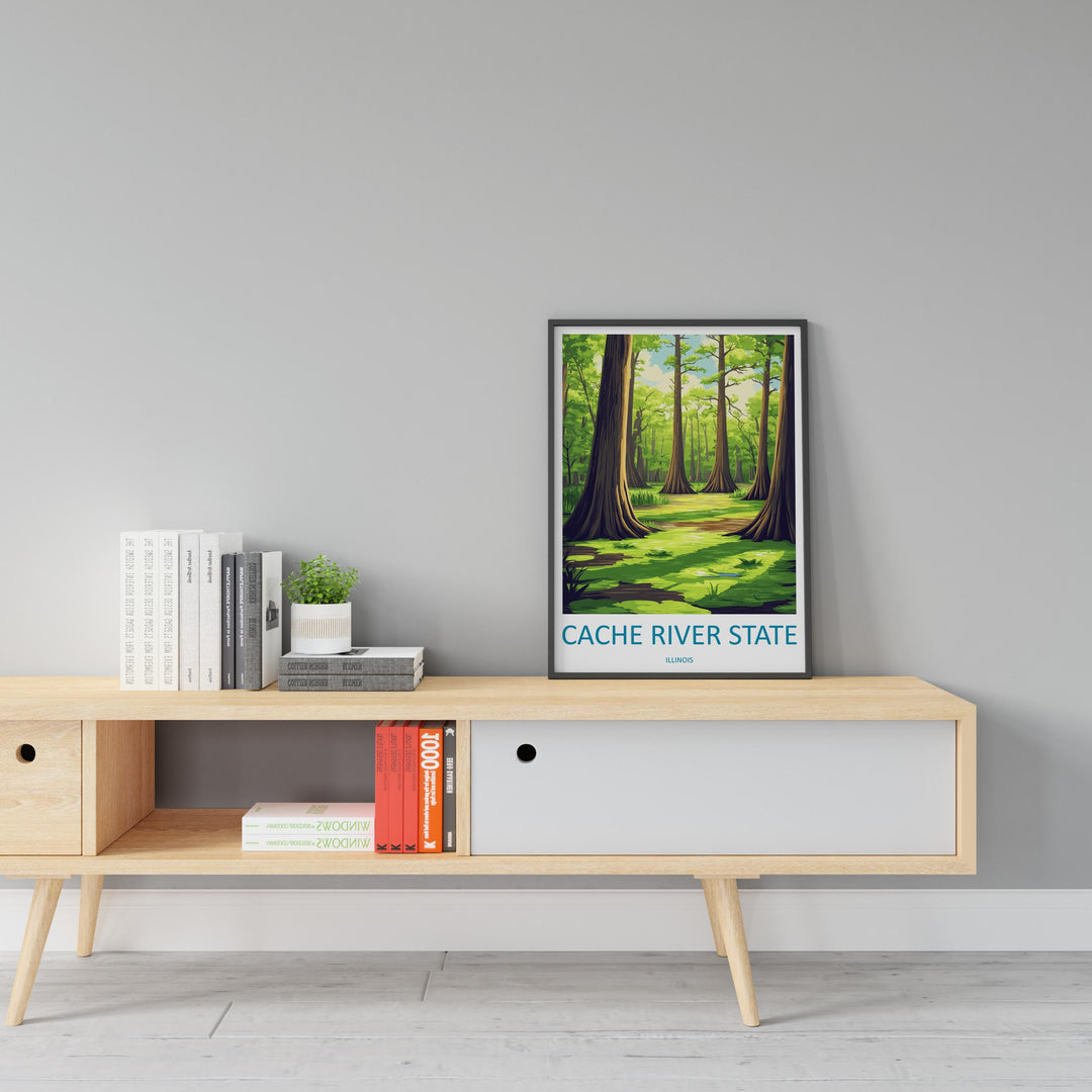 Cache River State Natural Area Travel Print Cache River Wall Decor Illinois Cache River Art Cache River Wall Art Poster Gift Nature Lovers