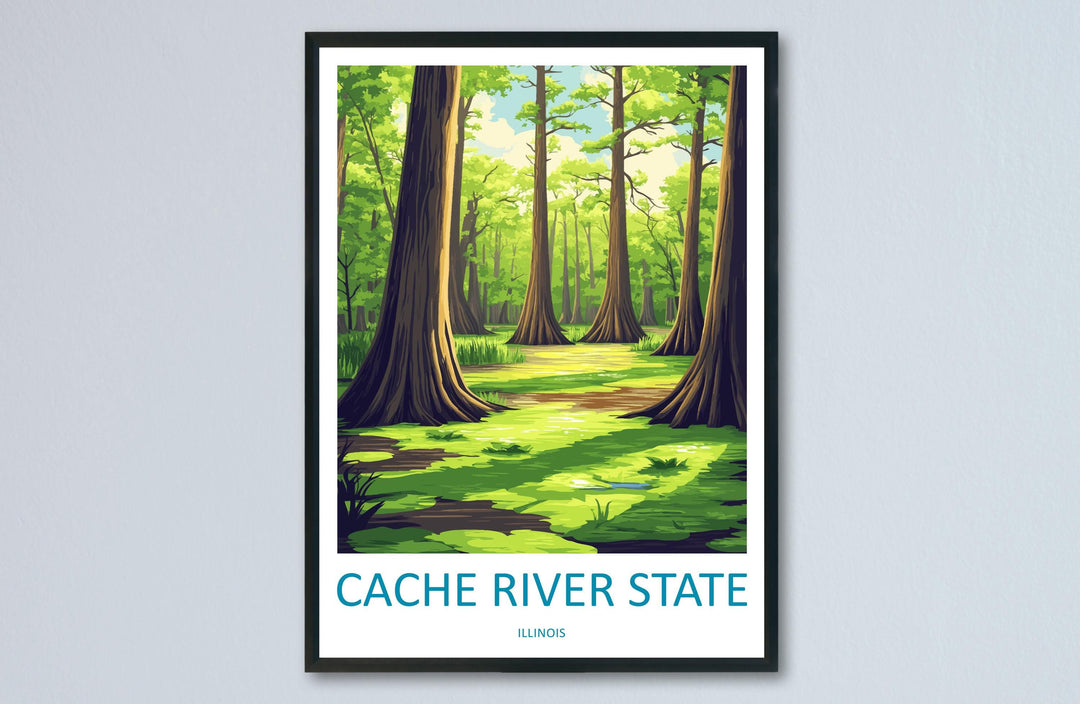Cache River State Natural Area Travel Print Cache River Wall Decor Illinois Cache River Art Cache River Wall Art Poster Gift Nature Lovers