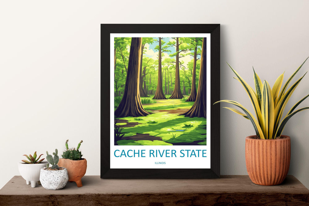 Cache River State Natural Area Travel Print Cache River Wall Decor Illinois Cache River Art Cache River Wall Art Poster Gift Nature Lovers