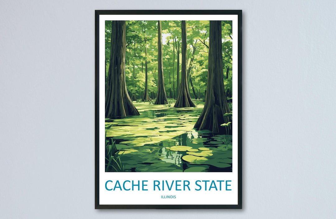 Cache River State Natural Area Travel Print Cache River Wall Decor Illinois Cache River Art Cache River Wall Art Poster Gift Nature Lovers