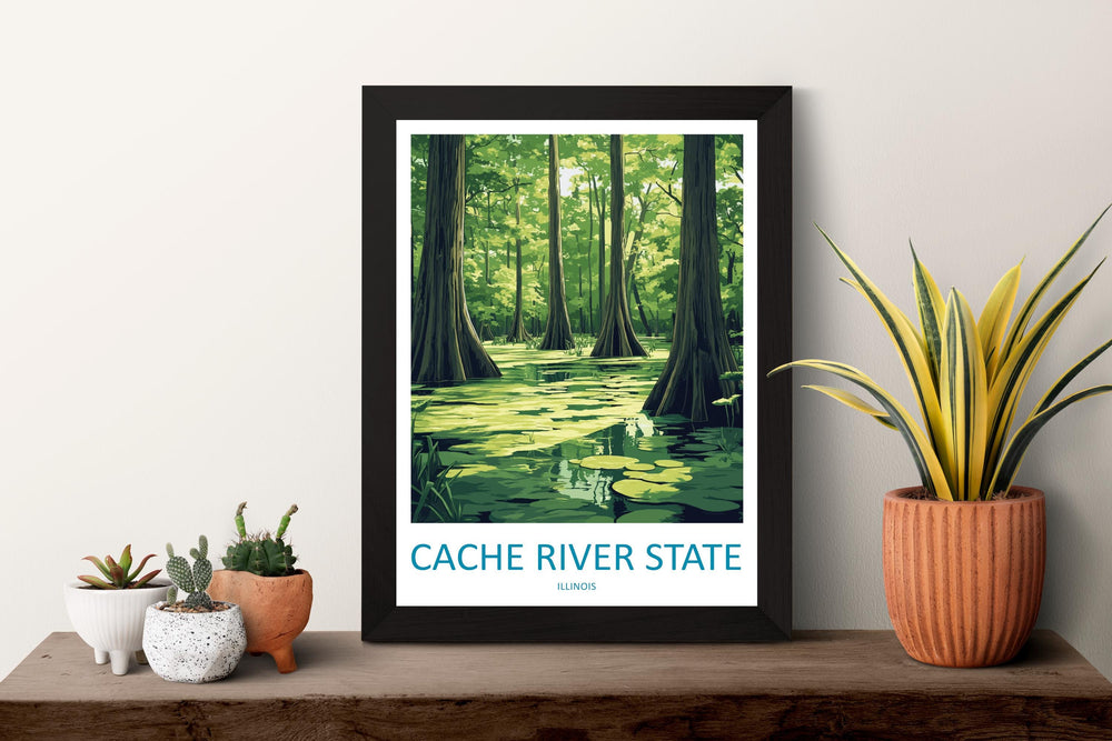 Cache River State Natural Area Travel Print Cache River Wall Decor Illinois Cache River Art Cache River Wall Art Poster Gift Nature Lovers