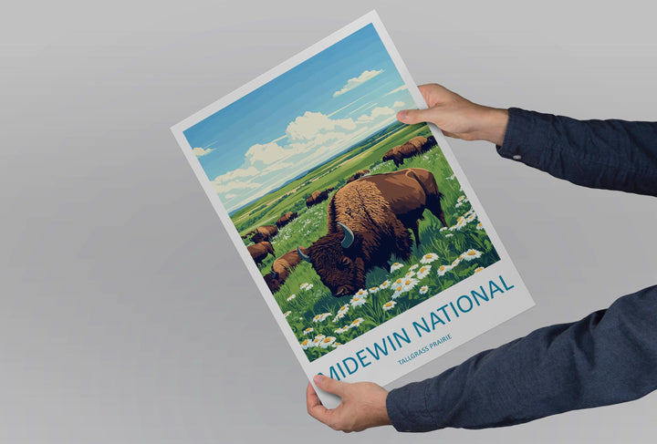 Midewin National Tallgrass Prairie Travel Print Midewin Wall Decor Illinois Midewin Art Midewin Wall Art Poster Gift Nature Prairie Lovers