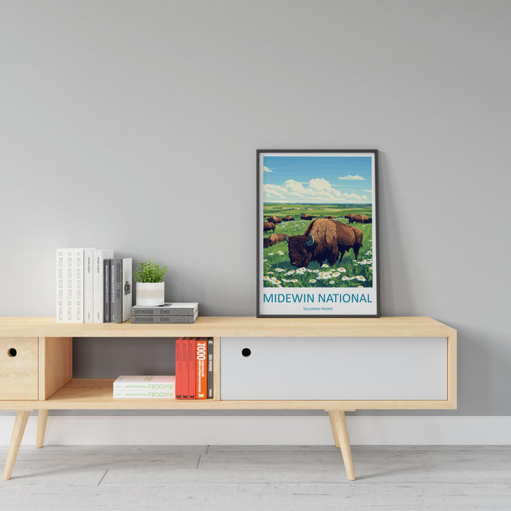 Midewin National Tallgrass Prairie Travel Print Midewin Wall Decor Illinois Midewin Art Midewin Wall Art Poster Gift Nature Prairie Lovers