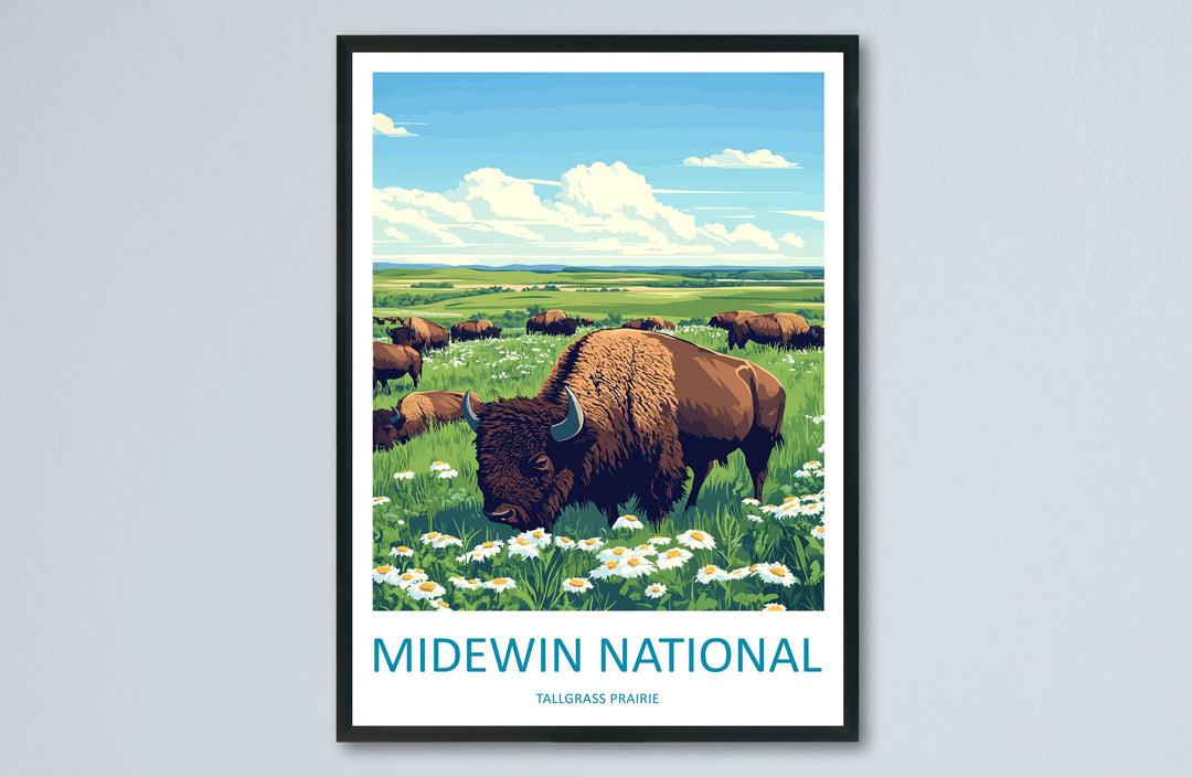 Midewin National Tallgrass Prairie Travel Print Midewin Wall Decor Illinois Midewin Art Midewin Wall Art Poster Gift Nature Prairie Lovers