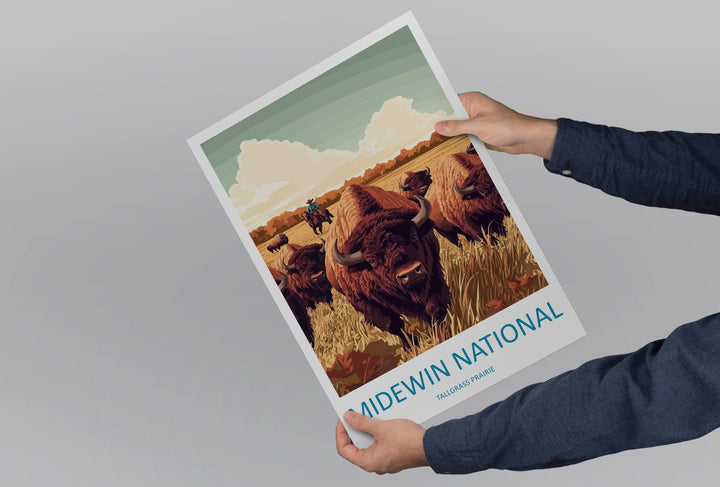 Midewin National Tallgrass Prairie Travel Print Midewin Wall Decor Illinois Midewin Art Midewin Wall Art Poster Gift Nature Prairie Lovers