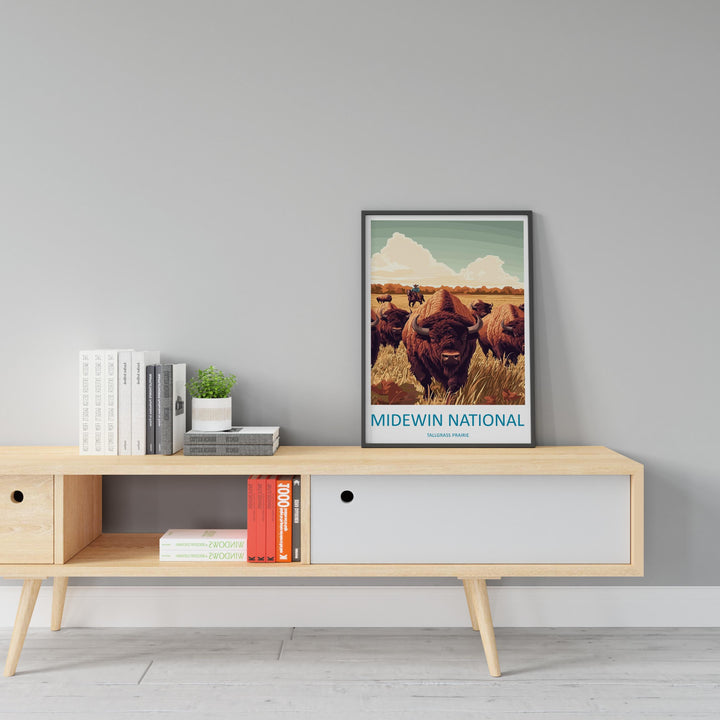 Midewin National Tallgrass Prairie Travel Print Midewin Wall Decor Illinois Midewin Art Midewin Wall Art Poster Gift Nature Prairie Lovers