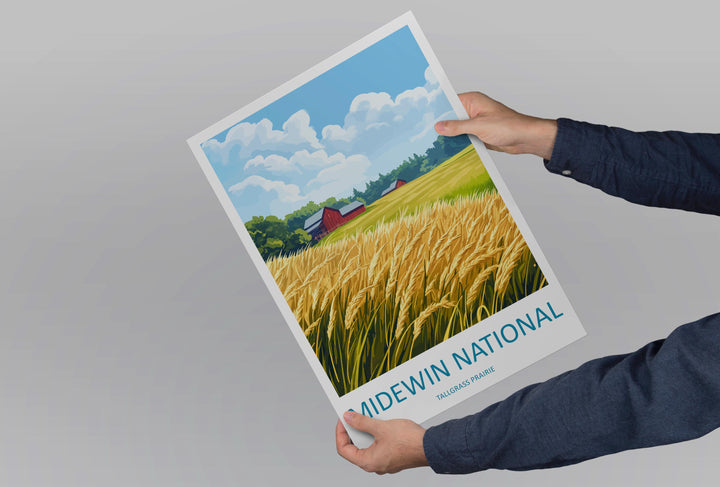 Midewin National Tallgrass Prairie Travel Print Midewin Wall Decor Illinois Midewin Art Midewin Wall Art Poster Gift Nature Prairie Lovers