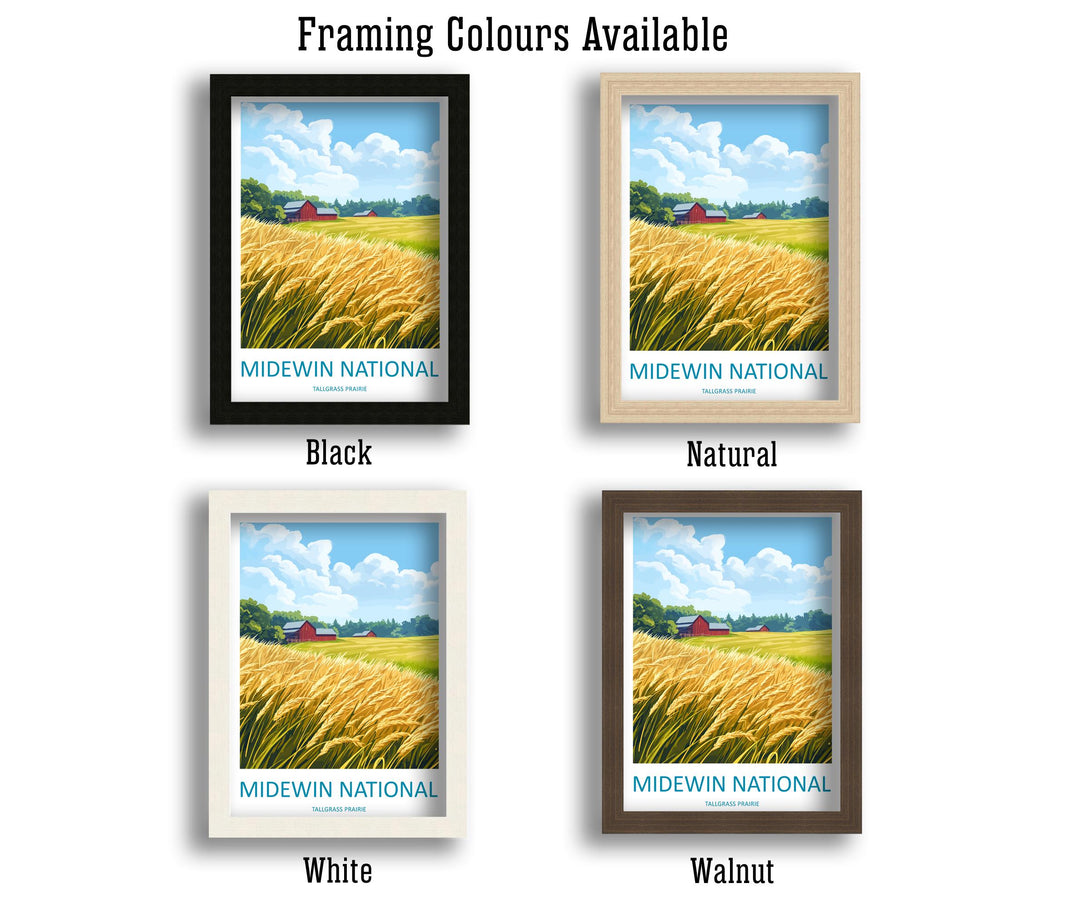 Midewin National Tallgrass Prairie Travel Print Midewin Wall Decor Illinois Midewin Art Midewin Wall Art Poster Gift Nature Prairie Lovers