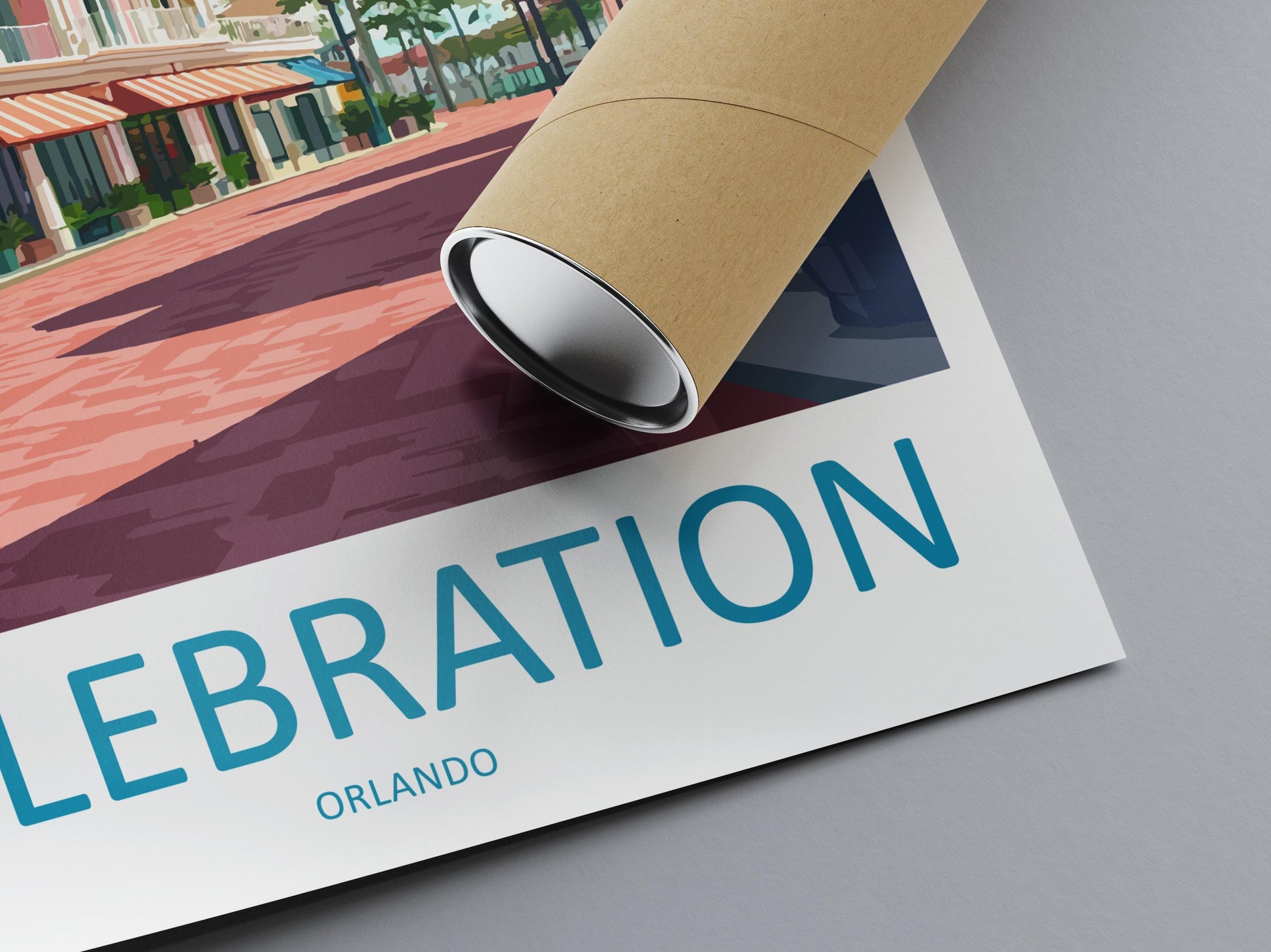 Celebration Orlando Travel Print Celebration Wall Decor Florida Celebration Art Celebration Wall Art Florida Poster Gift Celebration Poster