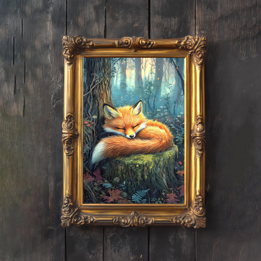 Vintage Fox Print | Cottagecore Woodland Animal Art