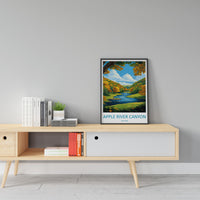 Apple River Canyon State Park Travel Print Apple River Wall Decor Illinois Apple River Art Apple River Wall Art Poster Gift Nature Lovers