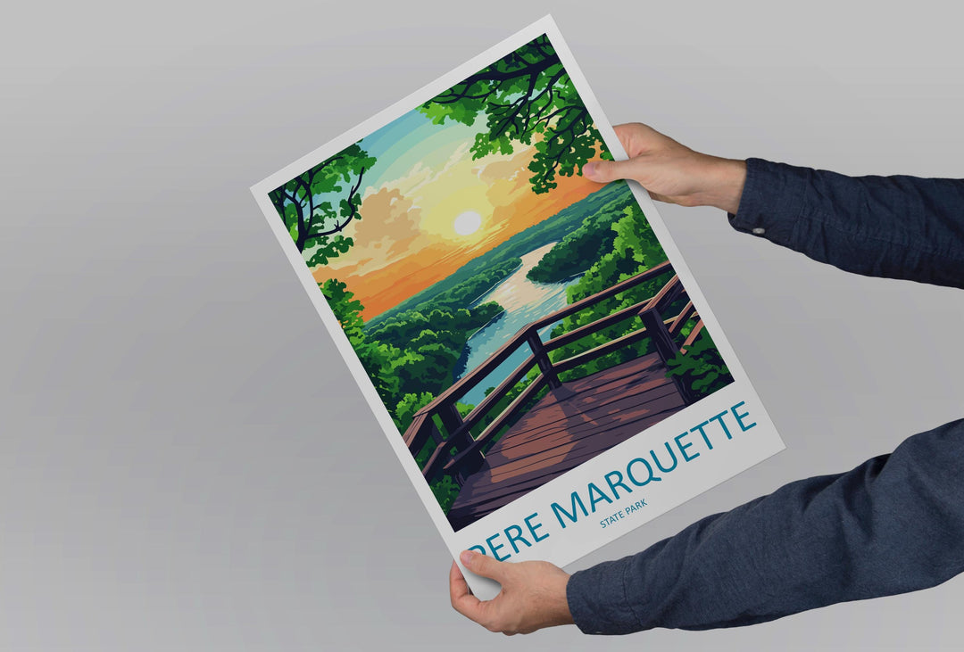 Pere Marquette State Park Travel Print Pere Marquette Wall Decor Illinois Pere Marquette Art Pere Marquette Wall Art Poster Gift Poster