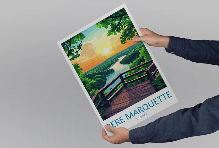 Pere Marquette State Park Travel Print Pere Marquette Wall Decor Illinois Pere Marquette Art Pere Marquette Wall Art Poster Gift Poster