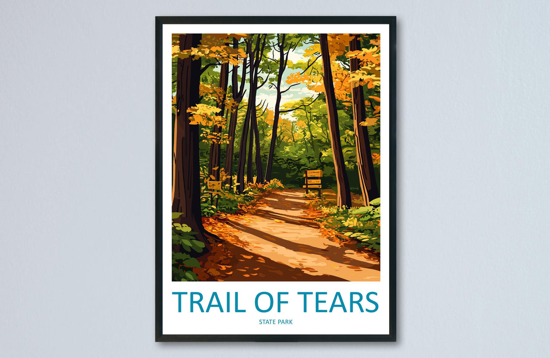 Trail of Tears State Park Travel Print Trail of Tears Wall Decor Missouri Trail of Tears Art Trail of Tears Wall Art Poster Gift for Nature