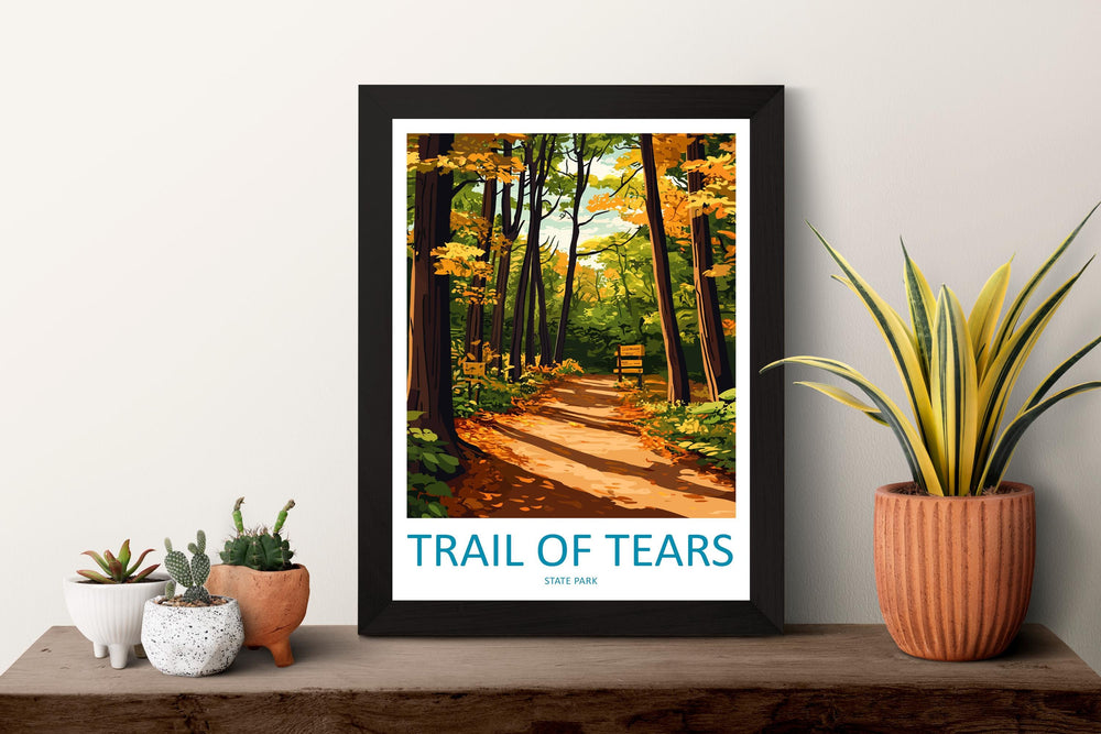 Trail of Tears State Park Travel Print Trail of Tears Wall Decor Missouri Trail of Tears Art Trail of Tears Wall Art Poster Gift for Nature