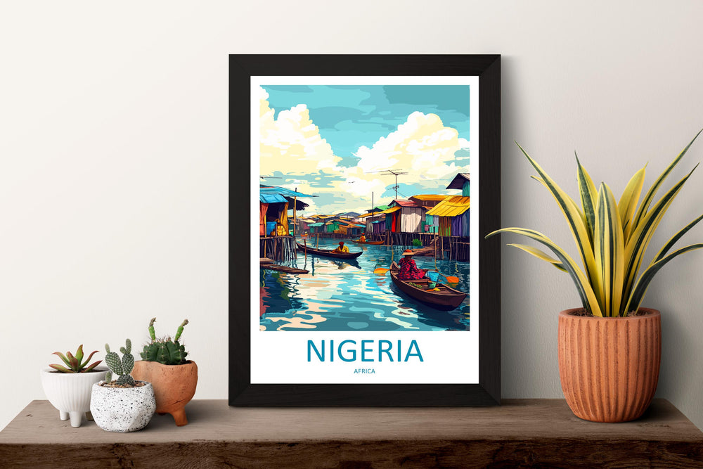 Nigeria Travel Print Nigeria Wall Decor Nigeria Art Nigeria Wall Art Africa Poster Gift for Cultural and Nature Lovers