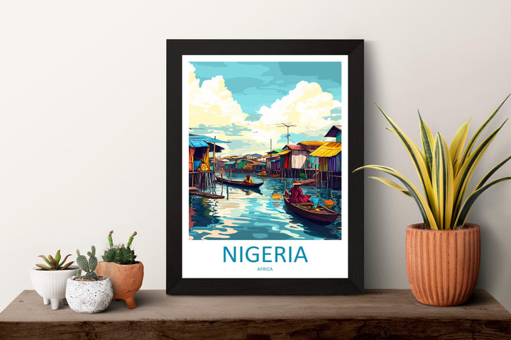 Nigeria Travel Print Nigeria Wall Decor Nigeria Art Nigeria Wall Art Africa Poster Gift for Cultural and Nature Lovers